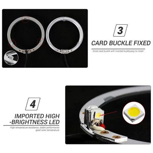 Luces LED Ojos de Ángel para Automóvil - Lente Decorativa Premium - Image 29