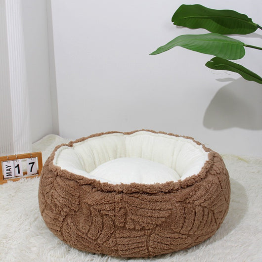 Cama Redonda Acogedora para Gatos y Perros Pequeños - Nido Térmico Suave - Image 6