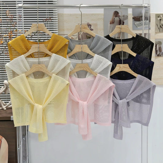 Chaleco Tejido Coordinado - Conjunto 3 Piezas Camisa y Falda