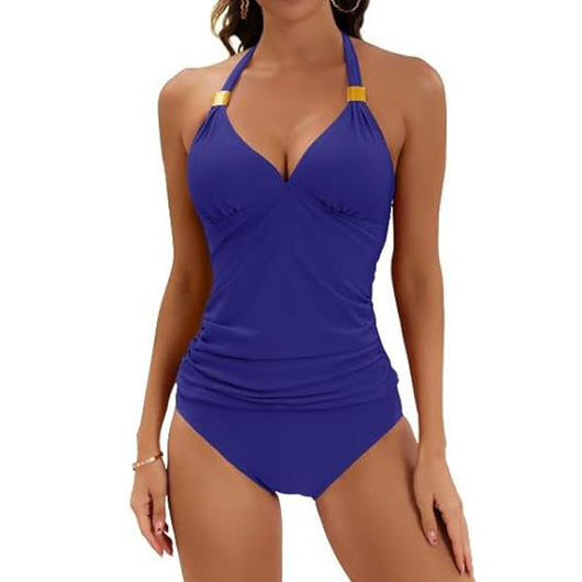 Bikini Dos Piezas Halter con Nudo y Abertura Lateral - Image 4