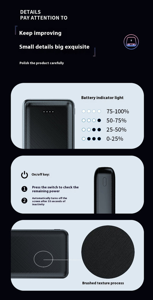 Batería Portátil de 20000 mAh - Carga Rápida y Compacta - Image 11