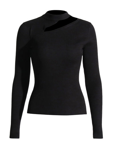 Blusa Tejida Irregular con Detalles Calados para Mujer - Image 4