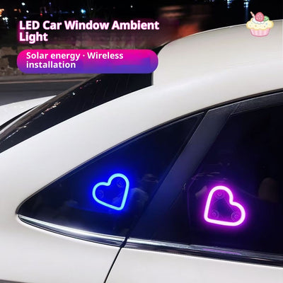 Luz LED Solar Inalámbrica para Ventanilla de Auto con Diseño de Corazón