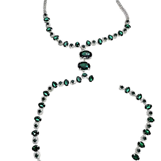 Cadena de Pecho Hip-hop Verde Diamante - Estilo Urbano Moderno - Image 5