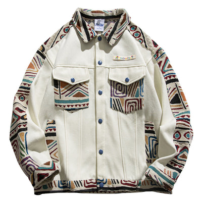 Chaqueta Béisbol Holgada Pareja Casual Street Stitching - Image 13
