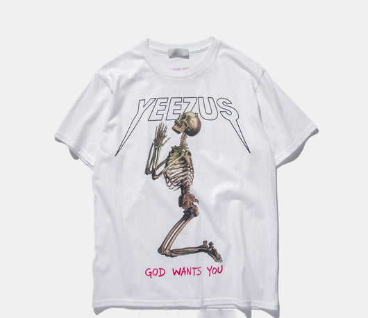 Camiseta de Algodón Puro con Diseño Calavera Religiosa Unisex - Image 8