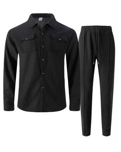 Conjunto de Dos Piezas: Cardigan y Pantalón Acanalado de Manga Larga - Image 15