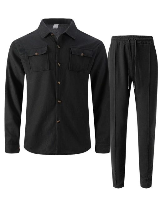 Conjunto de Dos Piezas: Cardigan y Pantalón Acanalado de Manga Larga - Image 15
