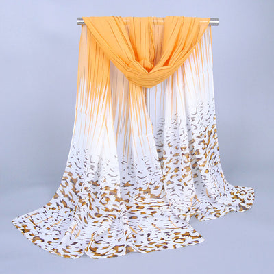 Pañuelo Largo de Gasa con Estampado de Leopardo para Mujer - Image 17