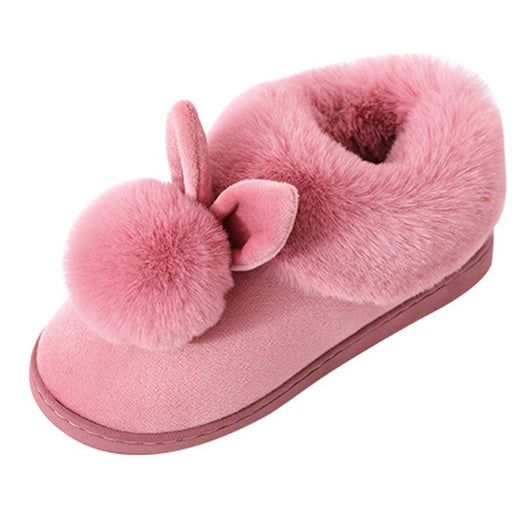 Pantuflas Cálidas de Conejo y Gato Felpa - Zapatillas de Casa Algodón Grueso Invierno - Image 4
