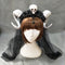 Black With 60 cm Veil