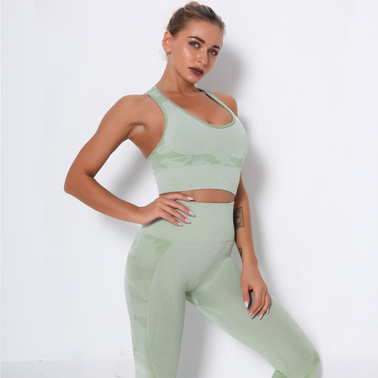 Conjunto de Brasier Invisible sin Costuras con Diseño Camuflaje - Image 18