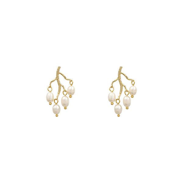 Aretes de Rama con Perlas Elegancia Natural - Image 7