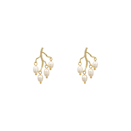 Aretes de Rama con Perlas Elegancia Natural - Image 7