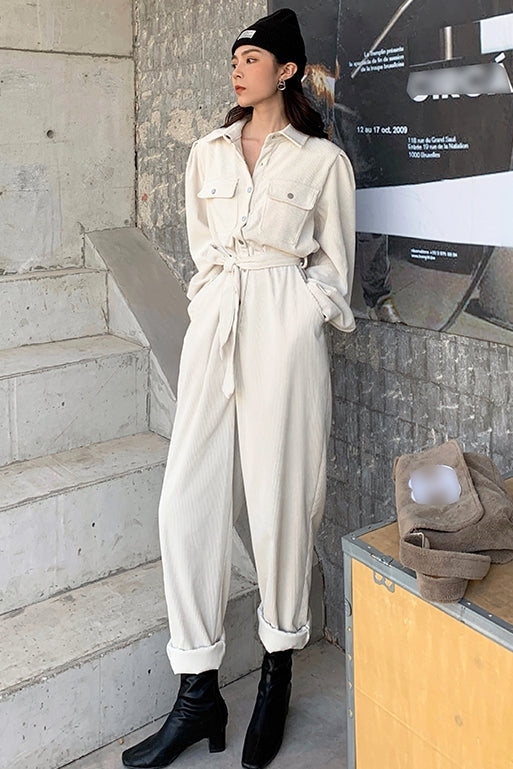 Jumpsuit de Cintura Alta Abotonado al Frente - Image 2