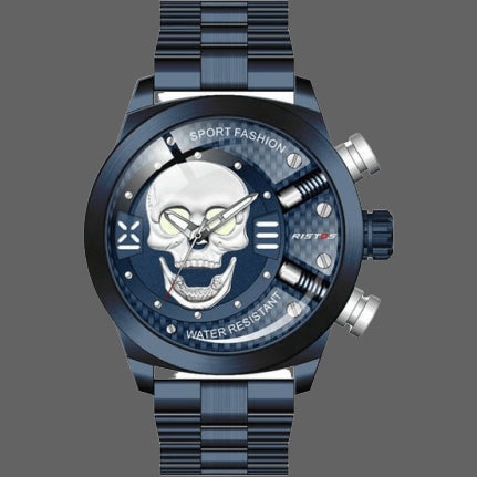 Reloj de Moda LONGBO 9439 Diseño Calavera Circular - Image 4