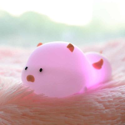 Luz Nocturna de Silicona con Forma de Cerdito - Image 3