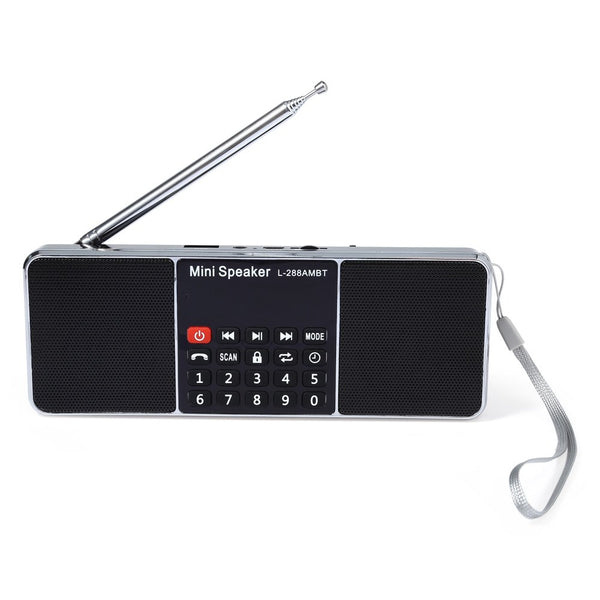 Radio Portátil Bluetooth L-288AMBT con Altavoz Inalámbrico y Pantalla LCD