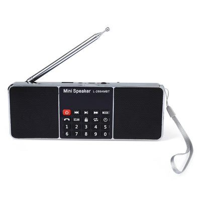 Radio Portátil Bluetooth L-288AMBT con Altavoz Inalámbrico y Pantalla LCD