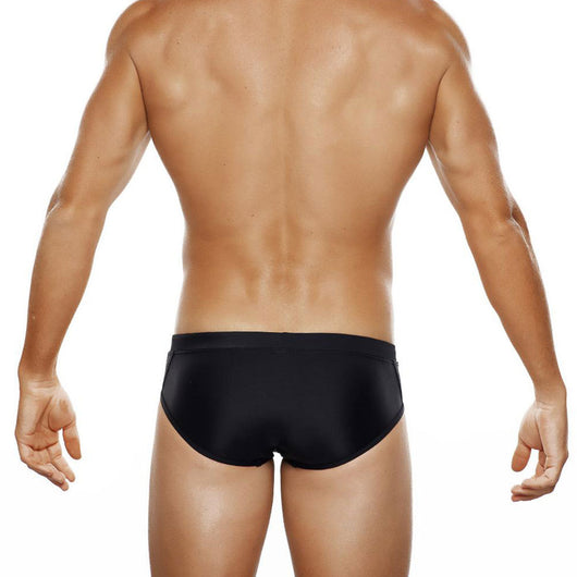 Short de Playa Bikini Negro con Detalles de Malla Triangular - Image 7