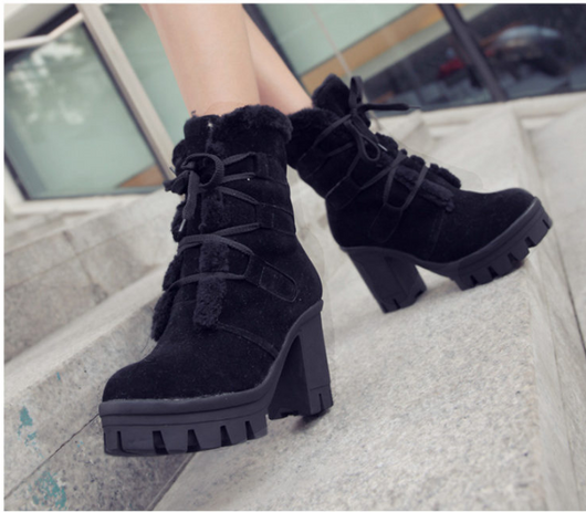Botas Cálidas con Tacón Grueso - Image 5