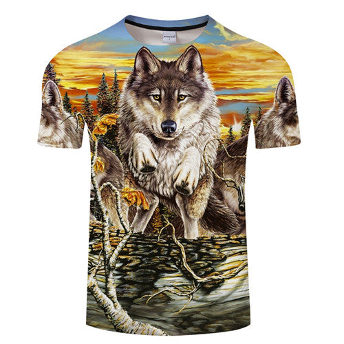 Camiseta Estampada de Manga Corta