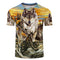 Camiseta Estampada de Manga Corta
