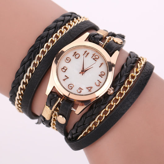 Reloj Pulsera de Cuero PU con Correa Enrollable - Image 10