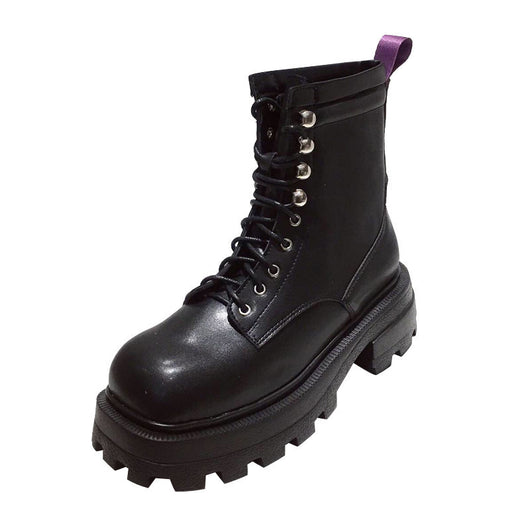 Botas Cortas con Plataforma y Cordones - Tacón Medio para Mujer - Image 2