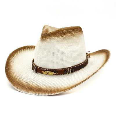 Sombrero Vaquero Estilo Western con Diseño Spray Paint para Playa - Image 27