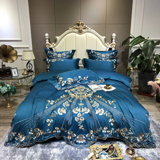 Juego de Cama Algodón Pima Bordado Estilo Palacio Lujo - Image 3
