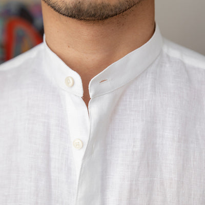 Camisa de Lino Puro Transpirable para Hombre - Casual Ligera de Manga Larga - Image 5