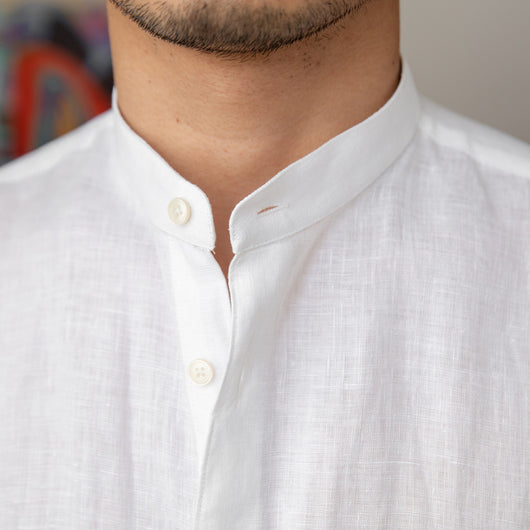 Camisa de Lino Puro Transpirable para Hombre - Casual Ligera de Manga Larga - Image 5