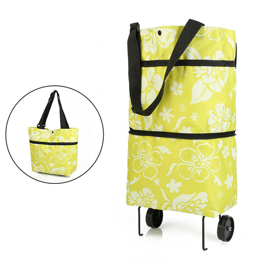 Carrito de Compras Plegable con Ruedas y Bolsas Reutilizables - Image 9