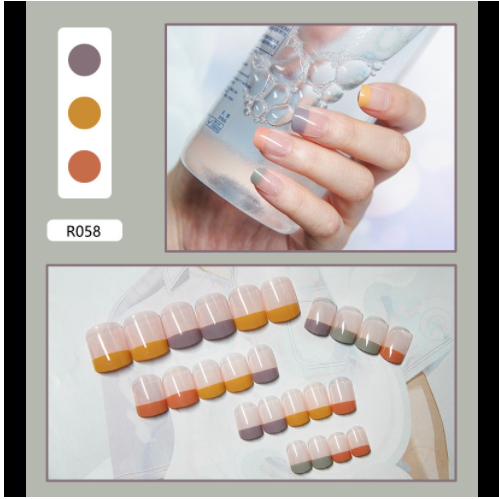 Uñas Postizas Decoradas Adhesivas - Diseño Profesional Listo para Usar - Image 45