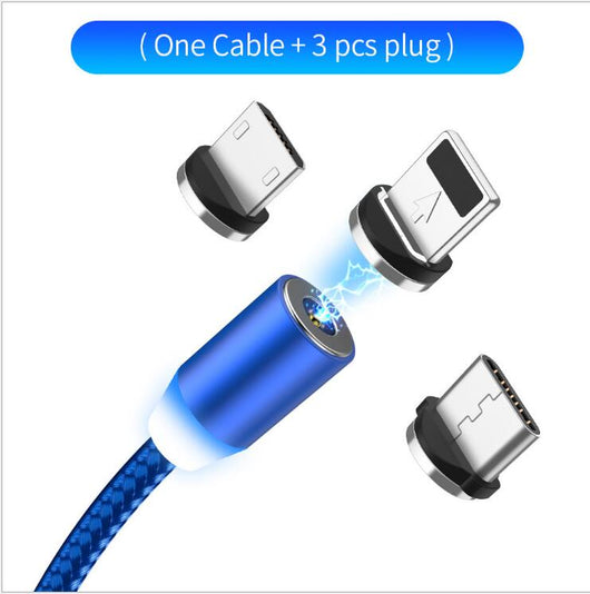 Cable de Carga Magnético LED Compatible con Apple 1m