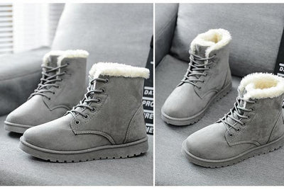 Botas de Nieve con Tubo Corto y Forro de Terciopelo - Image 4