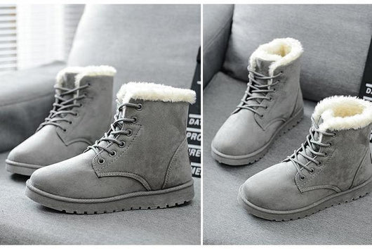 Botas de Nieve con Tubo Corto y Forro de Terciopelo - Image 4