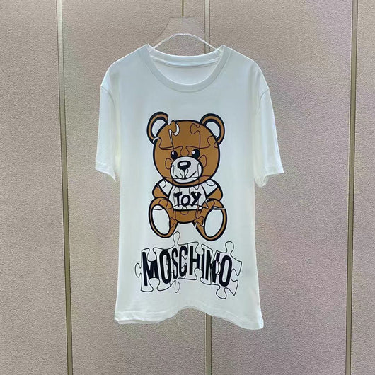 Playera de Pareja Estampado Oso Caricatura Manga Corta Casual - Image 8