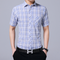 Camisa Cuadros Hombre Cuello Solapa Grande Estilo Casual Profesional