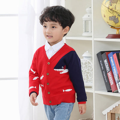 Suéter con Cuello en V para Niños - Diseño Pececitos - Image 5