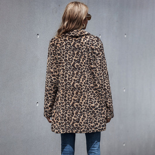 Abrigo Casual con Estampado de Leopardo - Image 3