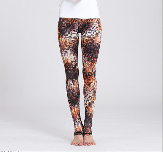 Leggings Yoga Estampado Leopardo Ajuste Slim