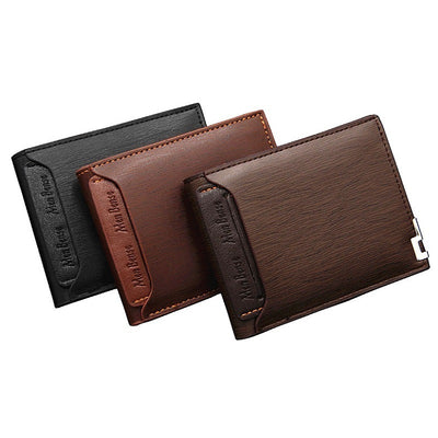 Cartera Corta para Hombre Estilo Fashion Casual con Borde de Hierro - Image 5