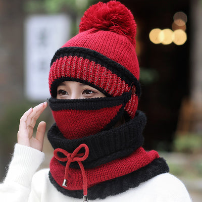 Gorro de Invierno para Mujer con Máscara Facial - Lana Gruesa Térmica Impermeable - Image 10