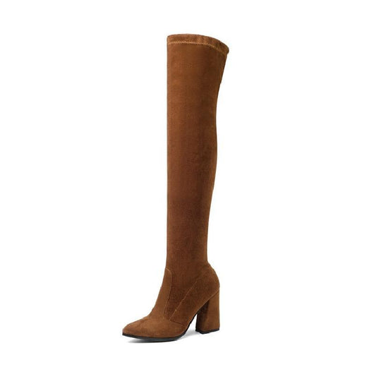 Botas Altas hasta la Rodilla con Tacón Fino Aguja y Elástico - Image 7