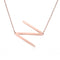 Fabulous Rose Dorado Plated Stainless Steel Initial Letter Pendant Necklace Rose Dorado N
