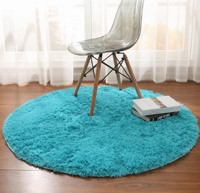 Alfombra Redonda de Pelaje Suave para Sala, Dormitorio y Cuarto Infantil - Image 2