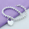 Pulsera de Plata 925 con Candado de Corazón
