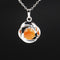 Natural Crystal Pequeño Flower Pendant Necklace Rojo aventurine